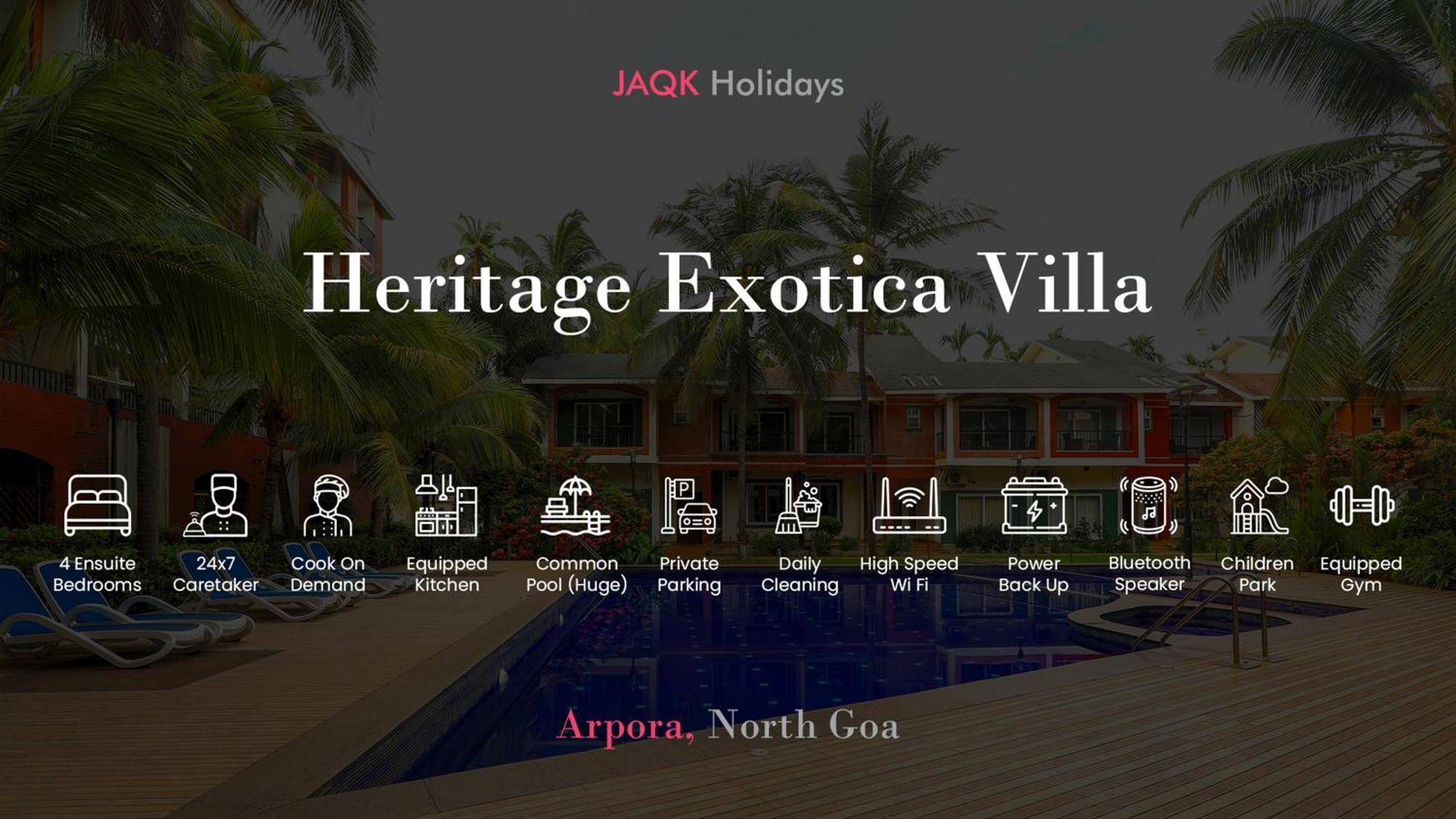 Heritage Exotica Villa - 4Bhk, Baga Luaran gambar